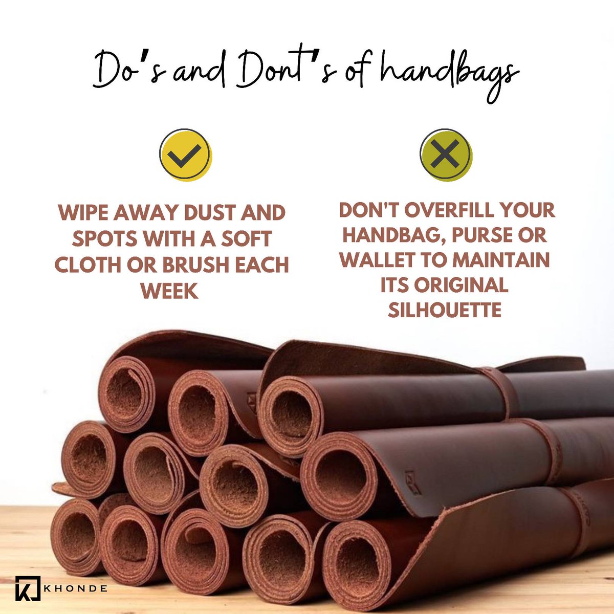 Learn more about how to clean and tidy up your handbag, clutch or purse.🤩🤎

Visit our website to learn more. (link in bio)