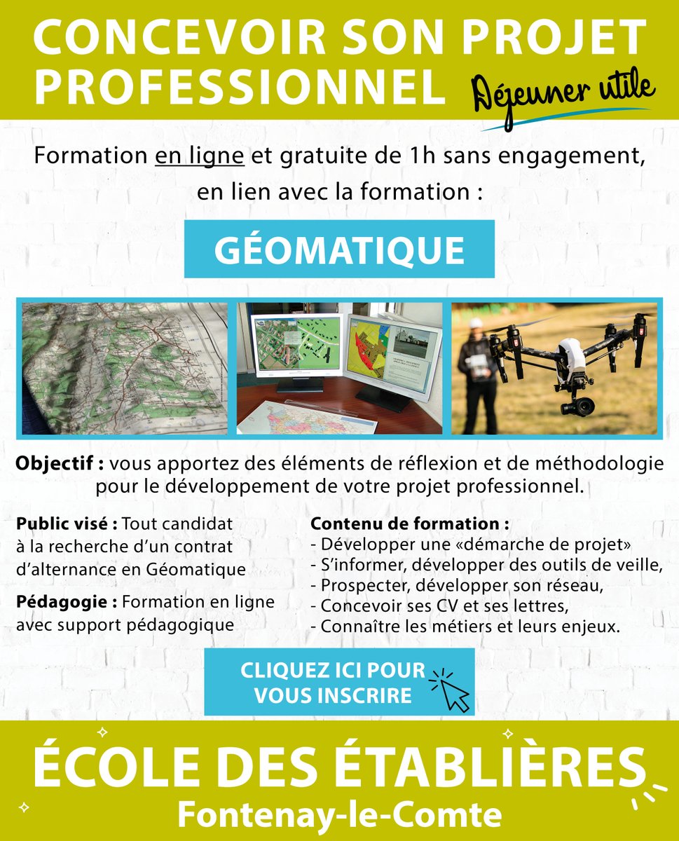FabienVary's tweet photo. Ce #métier est-il pour moi ❔

Comment trouver une #alternance ❔

Participez à nos ateliers en ligne afin de vous donner les 🗝️ de la réussite !

#QSE : https://t.co/TfzKScWQrS

#SIG : https://t.co/entq3U6Lrb

Groupe @Etablieres 

#apprentissage https://t.co/XlPux0lLF8
