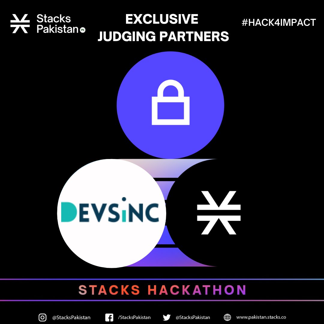 StacksPakistan's tweet photo. .@Devsinc partners with Stacks #Hack4Impact as its exclusive judging partners.
Get set to pitch your code to the best of coders!
Apply now at: https://t.co/R6xIl0gbAC
Deadline to Apply:11:59pm, 25th March
#stackshackathon #Stackspakistan https://t.co/mttSRJAncH