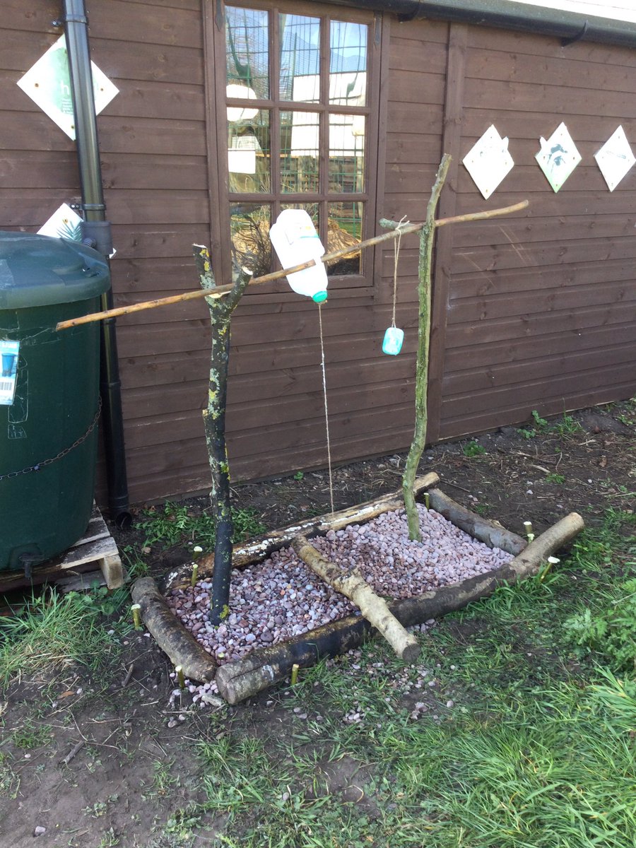 HTAClassSmith's tweet photo. Last week Yr 3/4 made shadoofs and an irrigation canal.This afternoon we made a Tippy Tap.We dug holes, used loppers and the mallets we made to drive wooden pegs into the ground,finally we used a hand drill so we can hang the soap up.#HTAScience #HTAAspires #HTADesignTech https://t.co/hXLoeDIQxz