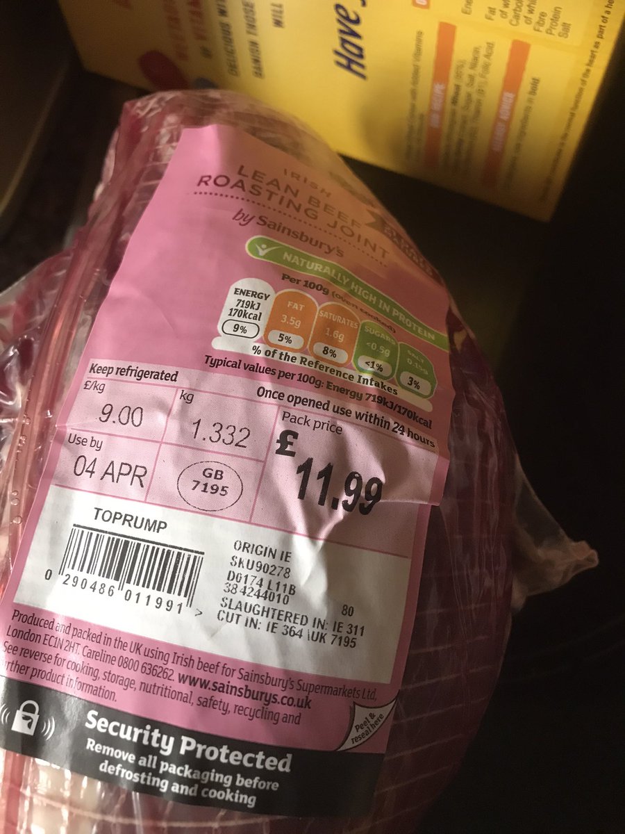 Ruthmarch's tweet photo. @sainsburys why does the site say the beef is on special offer and then when I get my click and collect shopping home I see I have been charged the full price per kg £9.00) instead of £6 a kg? This is false advertising. https://t.co/eqoisBQ6mS