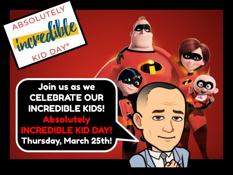 Hey you! You know what tomorrow is? 

We are celebrating our #incredible kids tomorrow (secret 🤫we celebrate you each &amp; every day #ForReal) 

On 3.25.21 tell our kiddos they matter &amp; show them they are #amazing by wearing our #FRPS tee's or dressing up like a #superhero #mapoli