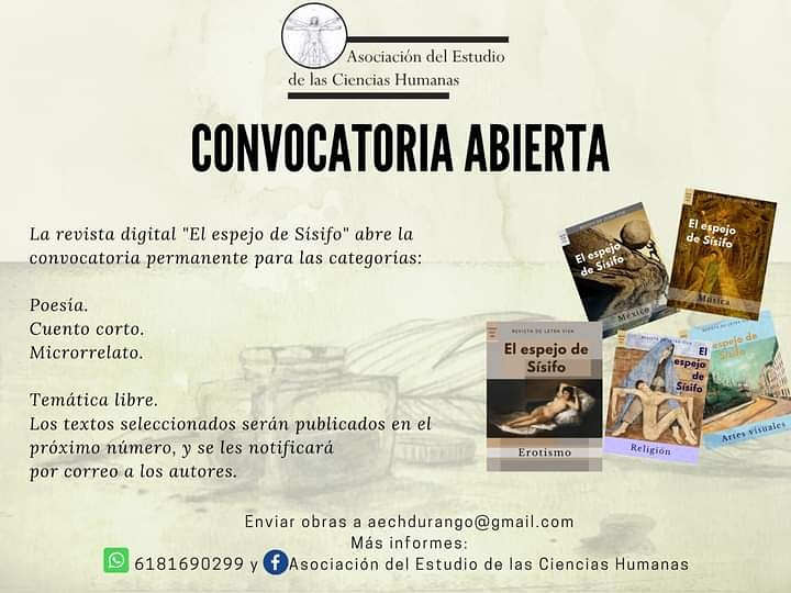 aechdurango's tweet photo. ¡Abrimos convocatoria para escritores!

Informes vía MD. https://t.co/qGYsl1w7ec