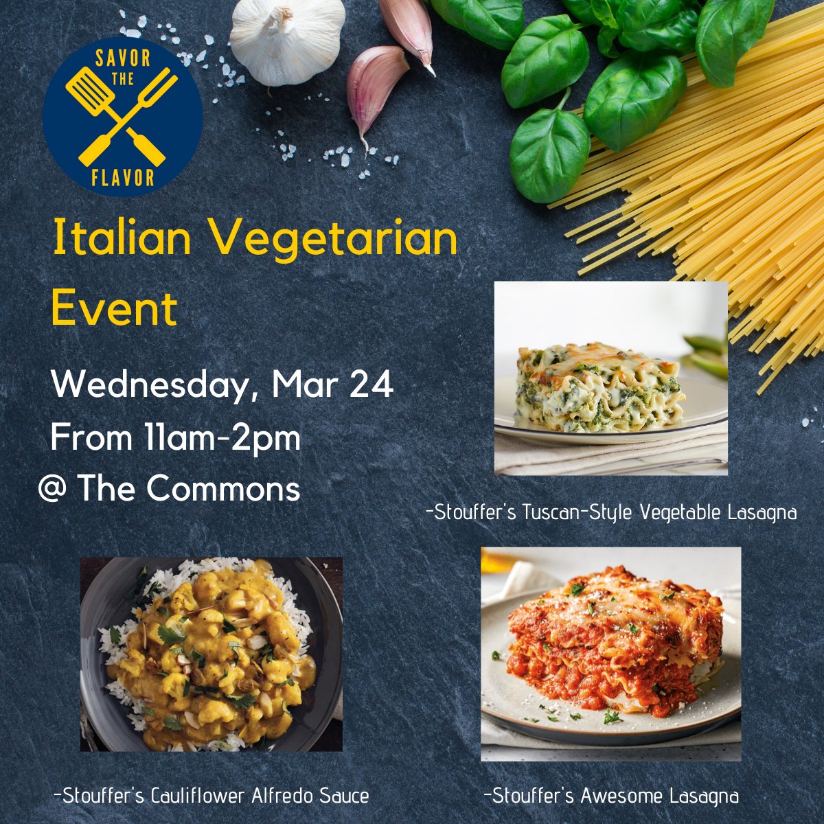 MarquetteDining's tweet photo. Deciding where to eat lunch? Come to the Commons today to try some vegetarian Italian foods! https://t.co/7E2CEiec0p