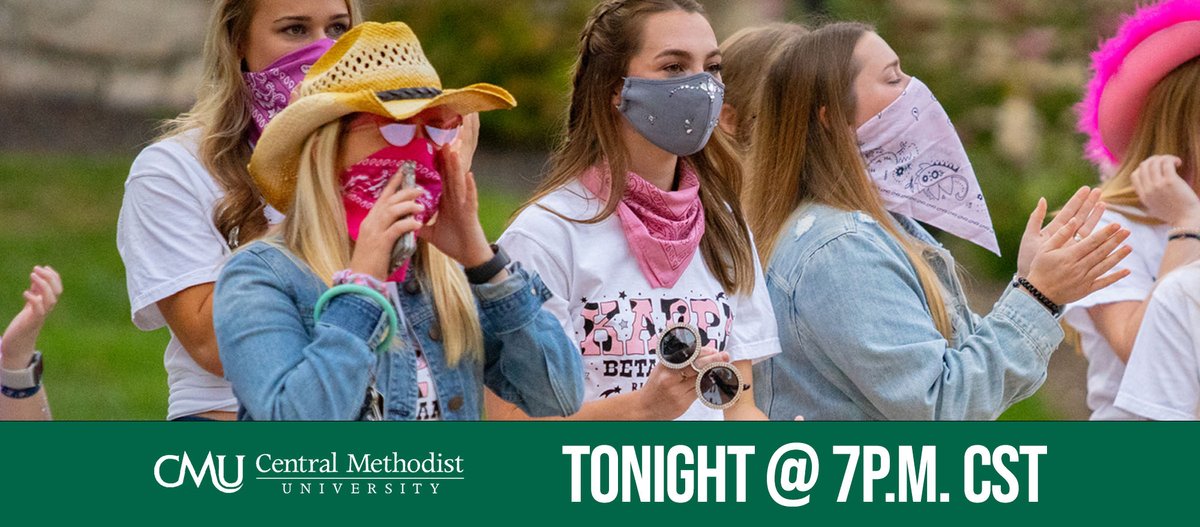 cmuniv's tweet photo. Reminder to join us for a Virtual Discovery over student clubs and activities at 7PM CST TONIGHT to learn more about student life here at CMU. Looking forward to seeing you there and sharing about our student organizations! 🦅 Register: https://t.co/DisQ5xDOiF  #centralmethodist https://t.co/jVPtG3nX7A