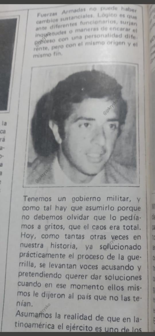 Hoy es un día de Memoria y no queremos olvidar lo que decía <a href="/RodolfoDonofrio/">Rodolfo D'Onofrio</a> sobre el gobierno militar: “Lo pedíamos a los gritos”.

#NuncaMas 
(Foto: <a href="/jpkrysko/">J P Kryskowski</a>)