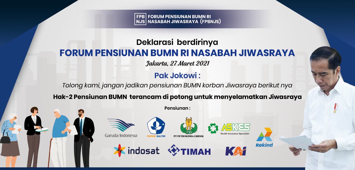 massbm's tweet photo. Batalkan restrukturisasi Jiwasraya membalikan hak pensiunan nasabah Jiwasraya https://t.co/PpQQ0l6jaw