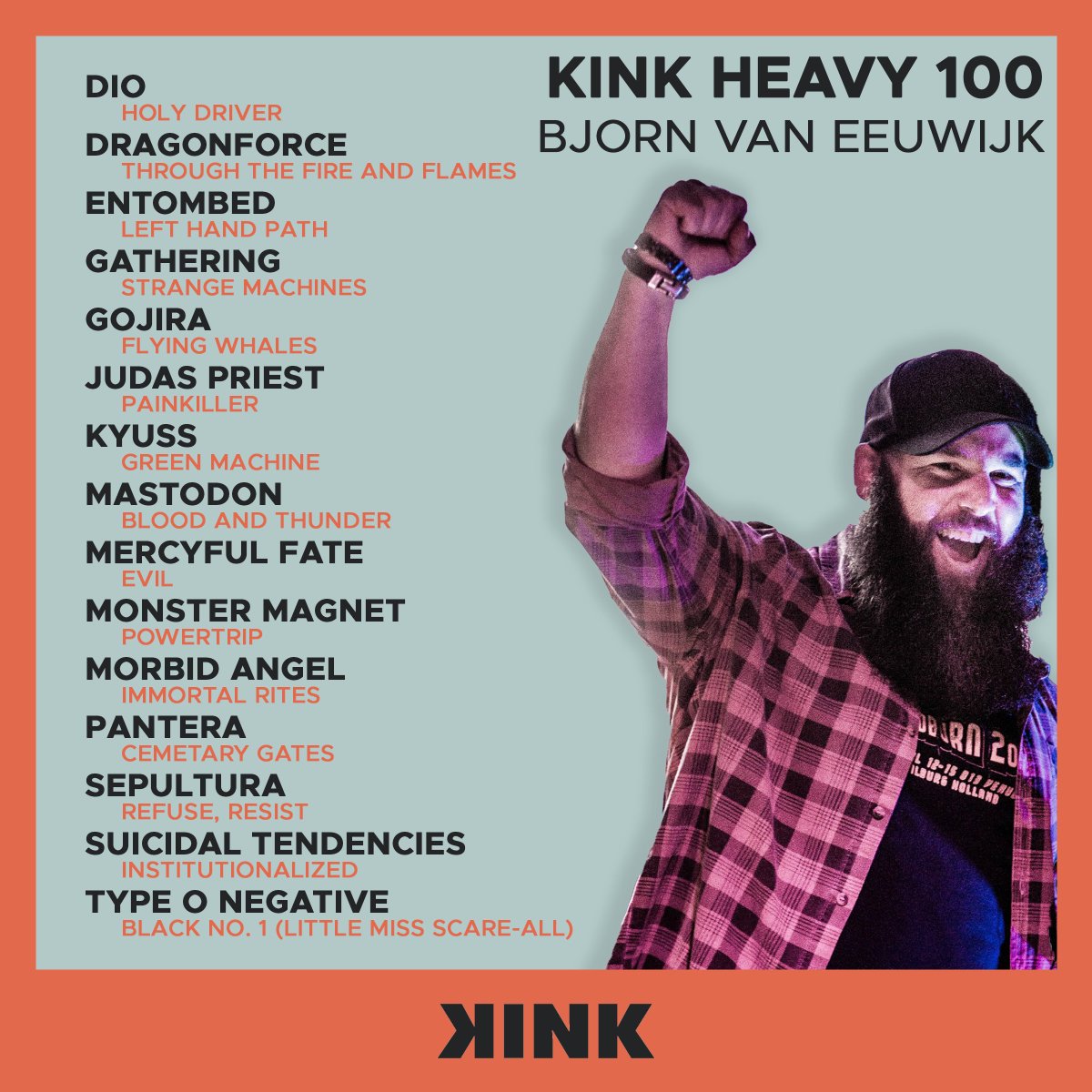 KINKpuntnl's tweet photo. .@Niamen01 die je vanmiddag vanaf 16:00 uur weer hoort in een nieuwe Bjorn's Beton Uur op Kink Distortion, heeft een paar stemsuggesties voor je! Tweede Paasdag hoor je namelijk de Heavy 100 en via https://t.co/tWNi2YAtTz bepaal jij welke 100 metal en hardrock tracks dat zijn! https://t.co/oPccYrUCYt