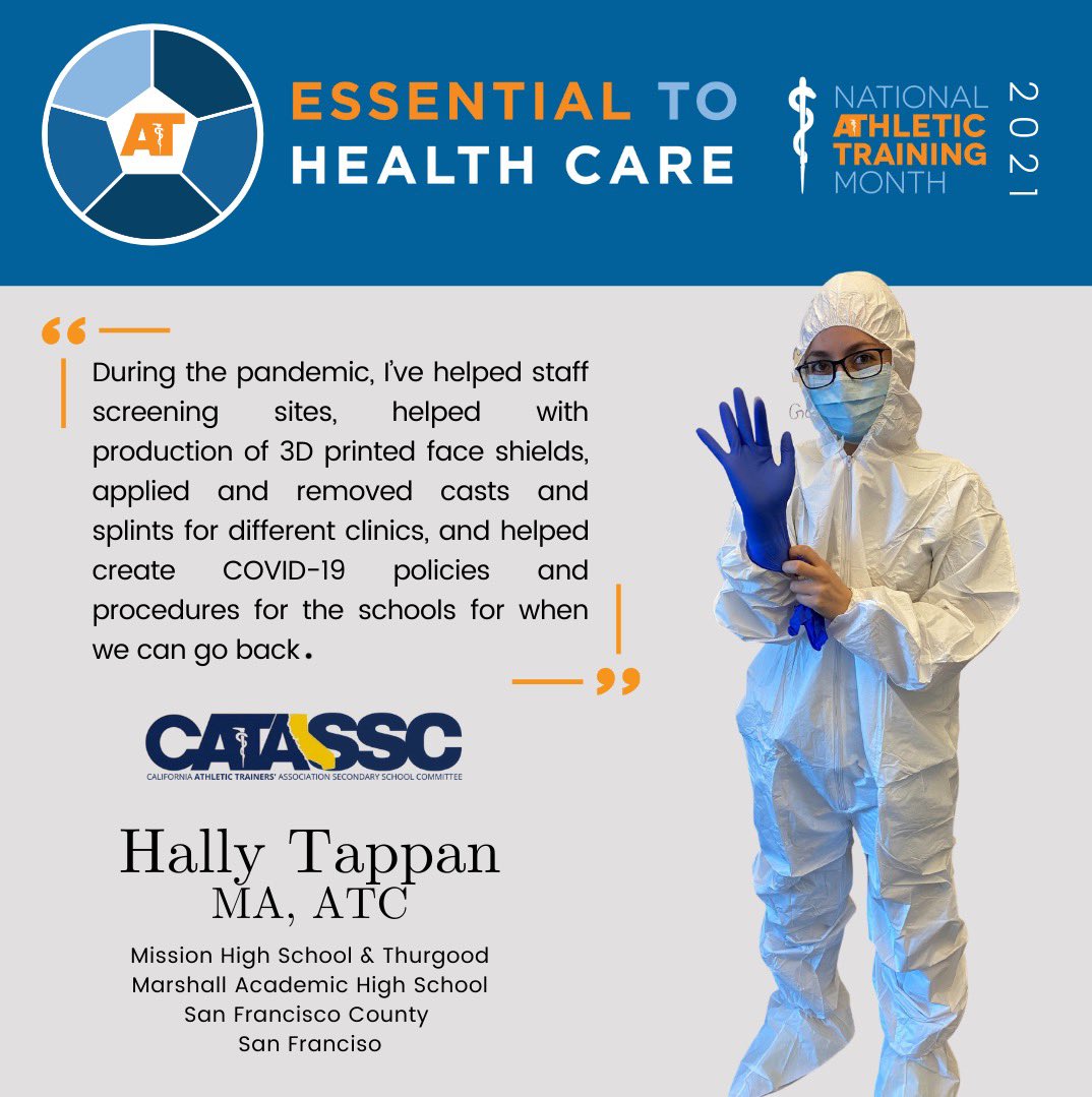 cata_ssat's tweet photo. Meet Hally Tappan! @hallytap received her B.S. in Athletic Training from UNLV and her Masters in Athletic Training from San Jose State University. https://t.co/4Jh08TLJ8A