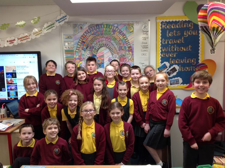 On the first day back in the classroom after lockdown, Year 4 worked amazingly well together to create a fabulous collaborative rainbow display.

They also spent a lot of time talking about the skills they had learnt during lockdown and their favourite memories.
