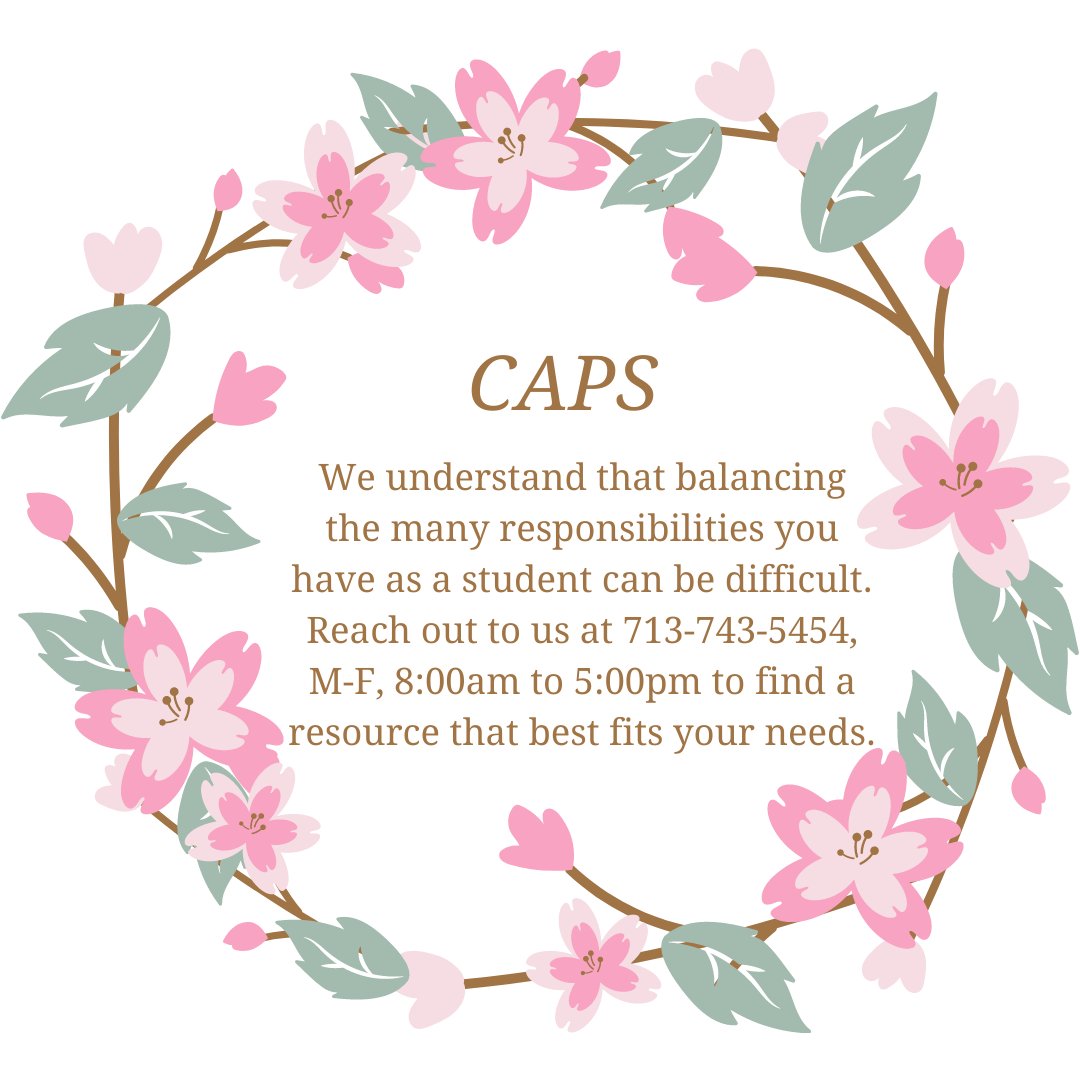 uh_doslc's tweet photo. In this week's Resource Spotlight, we want to emphasize that it is absolutely okay to reach out and ask for help. Here are a few counseling resources available to you!

Want to learn more about prioritizing your well-being? Visit us at https://t.co/3D4ICa6rzH https://t.co/HQGZeWcH4V