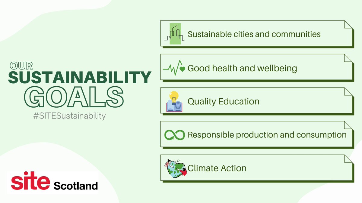 SITEScotYL's tweet photo. To ensure we achieve our @SITEScotland vision, we have chosen to focus on these 5 goals this year from the 17 UN #Sustainability Goals.

We will try to address at least one in everything we do!

What goals have you set for 2021? 

#SITEunite #SITEstrong #SITEsustainability https://t.co/8hFA28ng9A