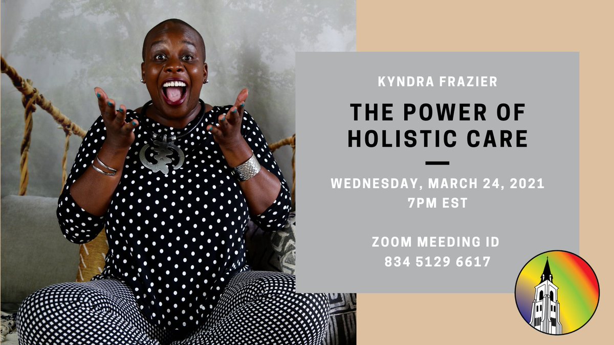 Join us for The Power of Holistic Care with Kyndra Frazier TONIGHT at 7pm on Zoom! Details on the Facebook event: fb.me/e/1Wqy9NGWM