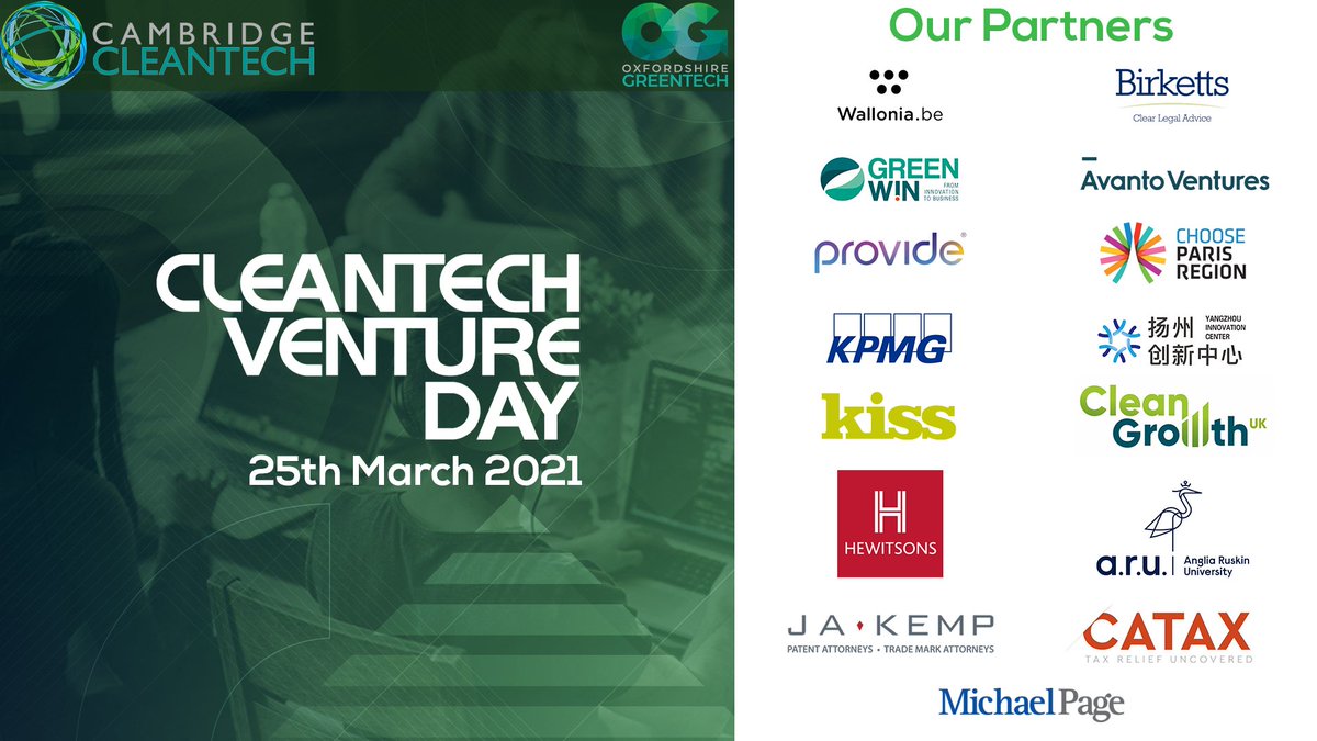 CamCleantech's tweet photo. πA heartfelt thank you to our sponsors for helping make Cleantech Venture Day happen. #Cleantechday #racetozero
We look forward to seeing you tomorrow. https://t.co/8c2detswkp
