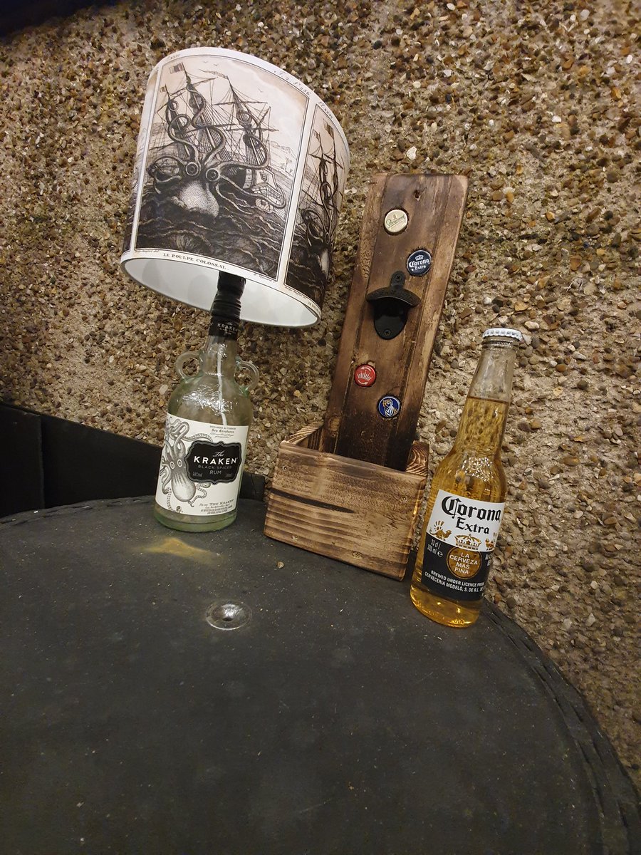 brant_stark's tweet photo. Made a lamp and bottle opener for the bar. 
Just need drinking partner now 🤣 https://t.co/uFWusy4xdg
