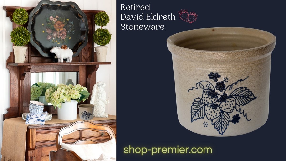 PremierAJG's tweet photo. Retired David Eldreth Salt Glazed Mini Stoneware #Crock great for #Farmhouse decor https://t.co/Au44VwdU3c #sezzle #Wednesday #stoneware #Eldreth #NottinghamPA #strawberry #strawberries #countryliving #countrykitchen #rustic #decoratedcrock #interiors #decorators #staging #home https://t.co/YQfqCJEWpc