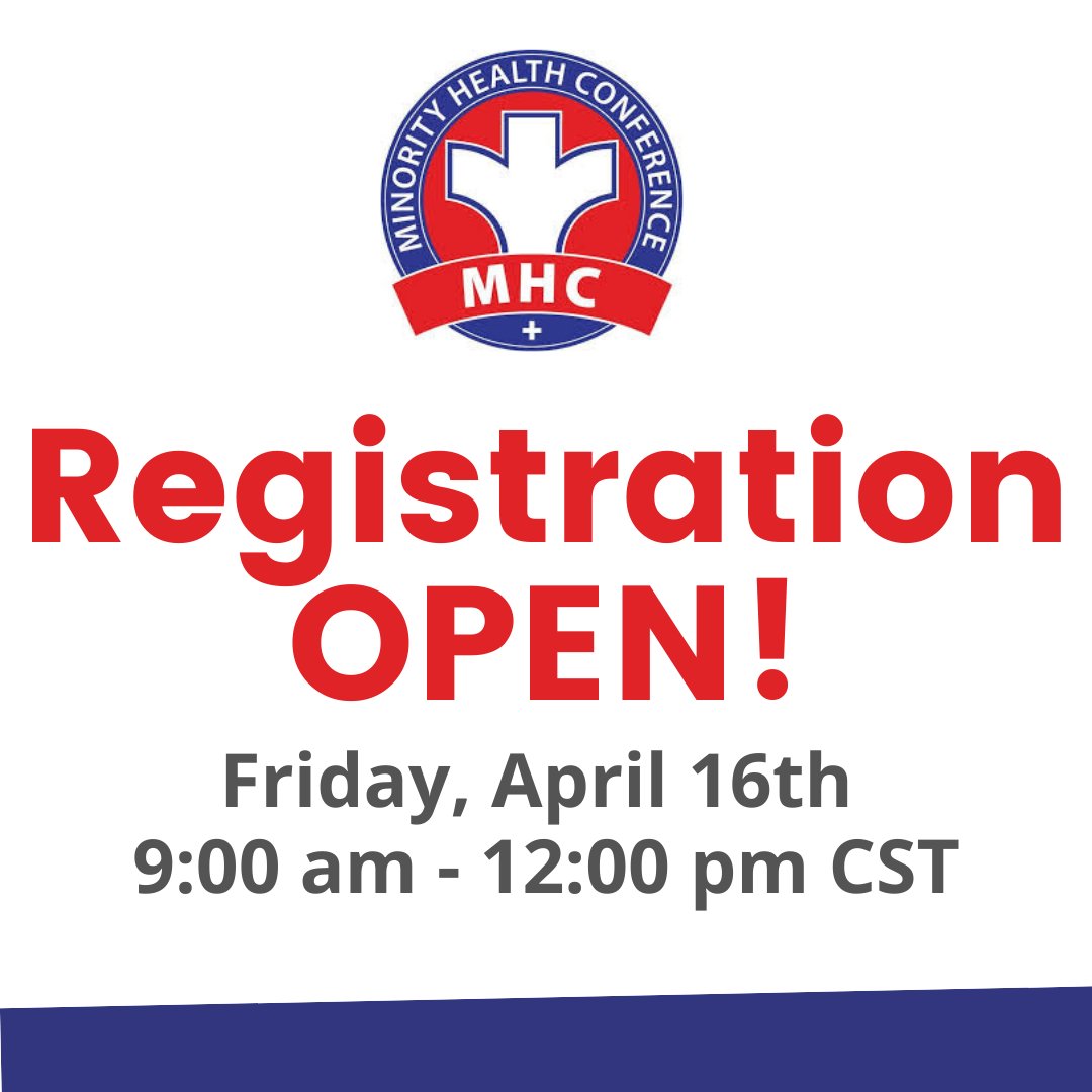 UIC_MHC's tweet photo. 🗣Registration is OPEN! 🗣
Join us for the 12th Annual Minority Health Conference Friday, April 16th
Register here: https://t.co/mJvtaUKBmX https://t.co/M0o8SpoA18