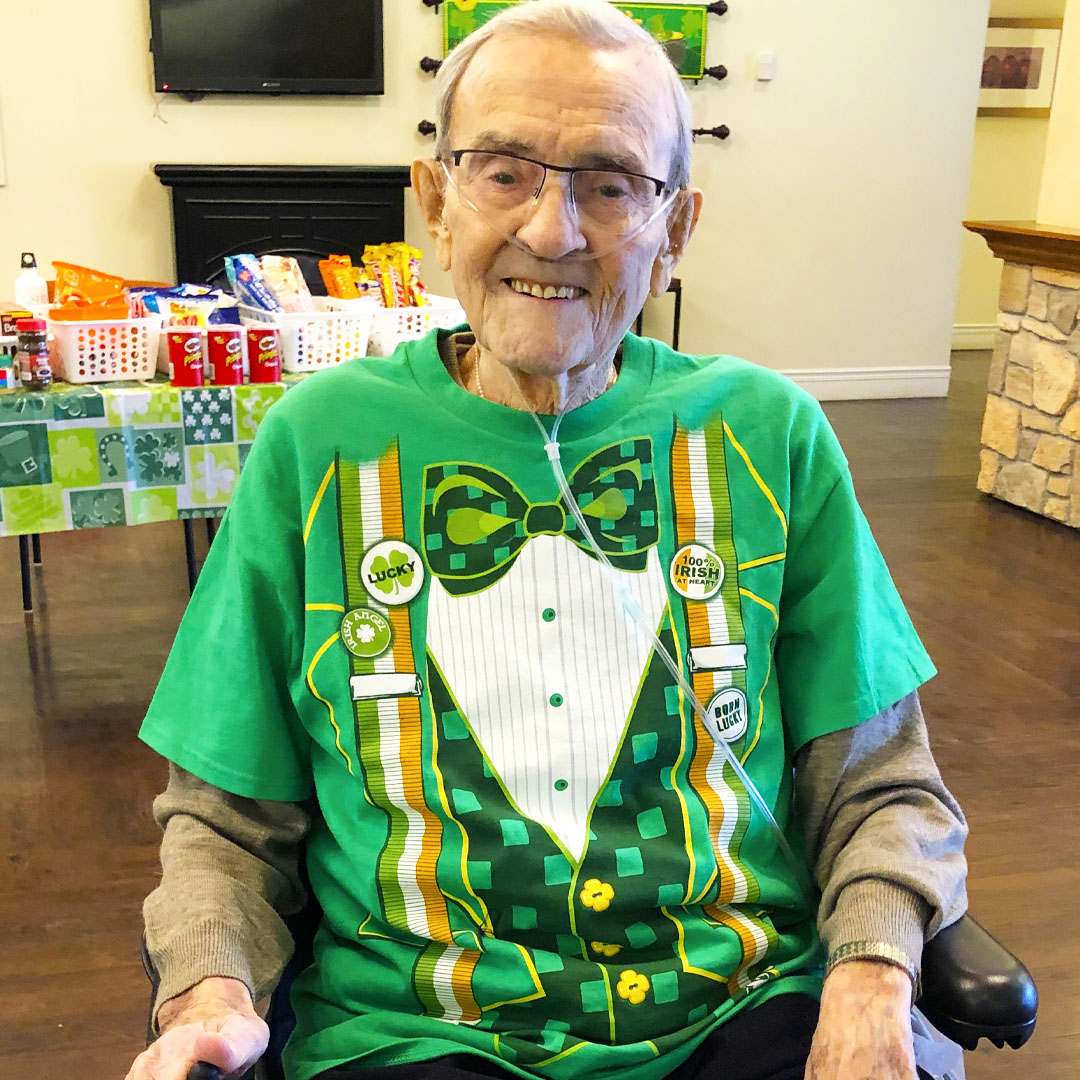 vervesrliving's tweet photo. Staff and Residents at The Heritage Retirement Residence in West Kelowna were feeling pretty lucky on St. Patrick's day! ☘️ #Vervecares #community #goodtimes #inspiredseniorliving #assistedliving https://t.co/ZQiO7IsRQN https://t.co/5Bo5jo1bMr