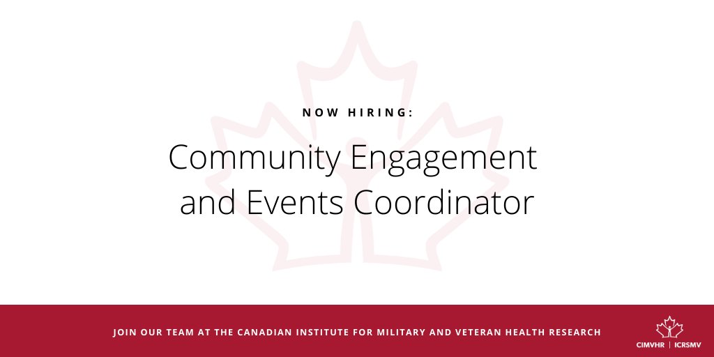 We are hiring a Community Engagement and Events Coordinator to join the CIMVHR team. Applications for this term position are being accepted until April 4, 2021. Apply now: cimvhr.ca/careers/ 
#CIMVHRCareers