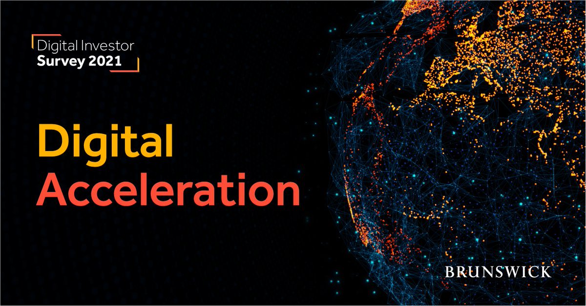BrunswickGroup's tweet photo. Brunswick’s Digital Investor Survey has been tracking digital and social media behavior of investors around the world for a decade. This year’s findings reveal how their behavior changed in an eventful year. Read the report: https://t.co/eO7MtpLxOS https://t.co/D77v19ZuUn