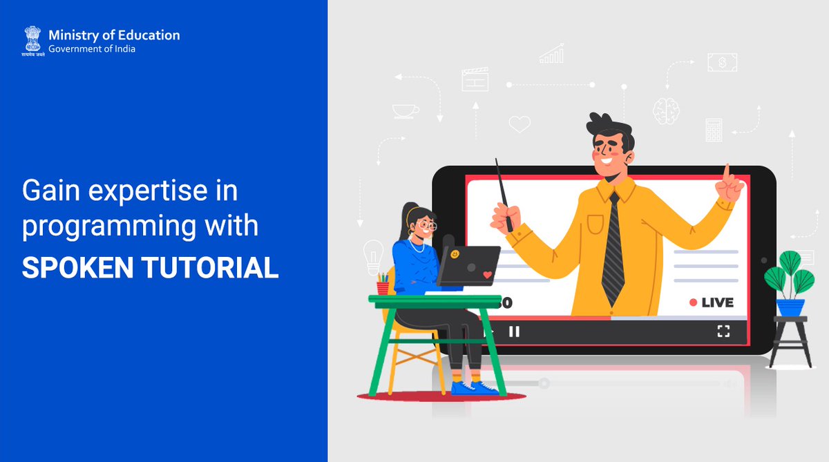 DrRPNishank's tweet image. Spoken Tutorial: Promoting IT Literacy through Open Software

Students, have you explored the various basic and advanced level courses available on &apos;Spoken Tutorial&apos; yet? Browse spoken-tutorial.org to find a course of your choice now &amp;amp; learn at your own pace.
#eLearning
