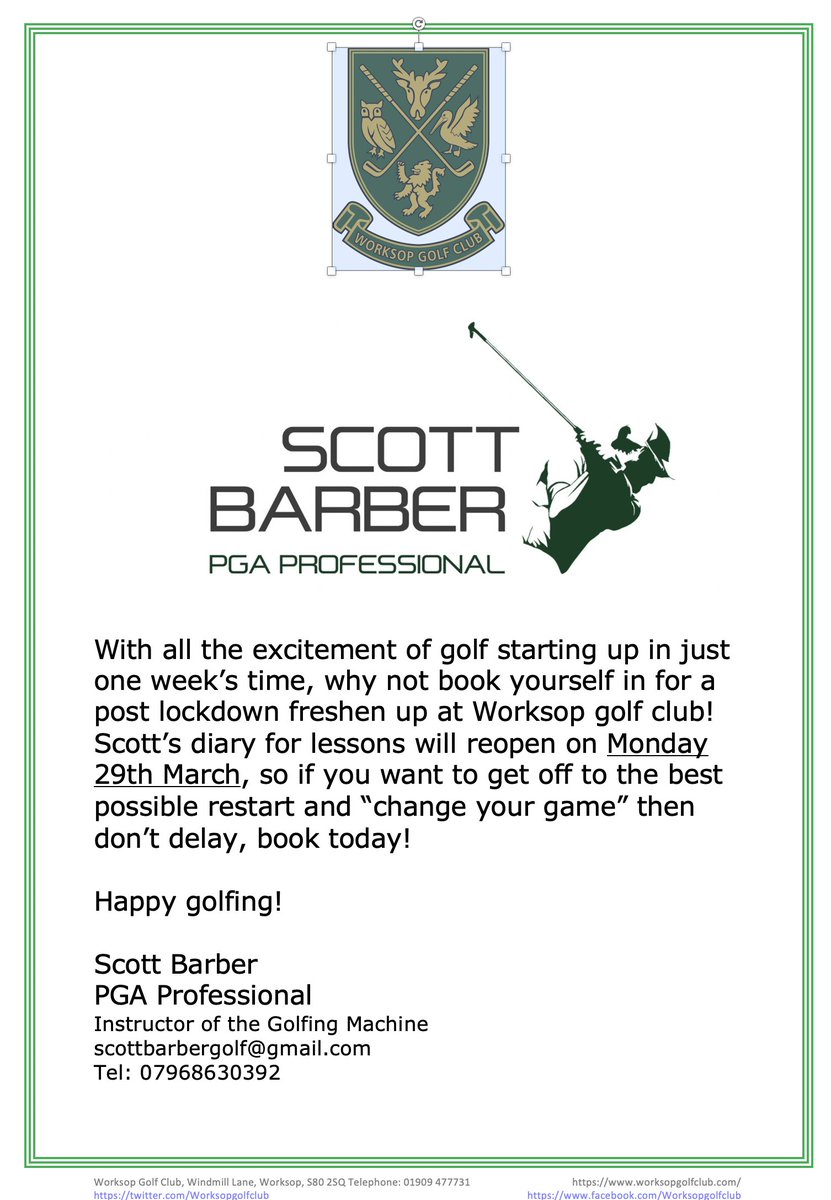 Worksopgolfclub's tweet photo. https://t.co/JtQtjYNOzO