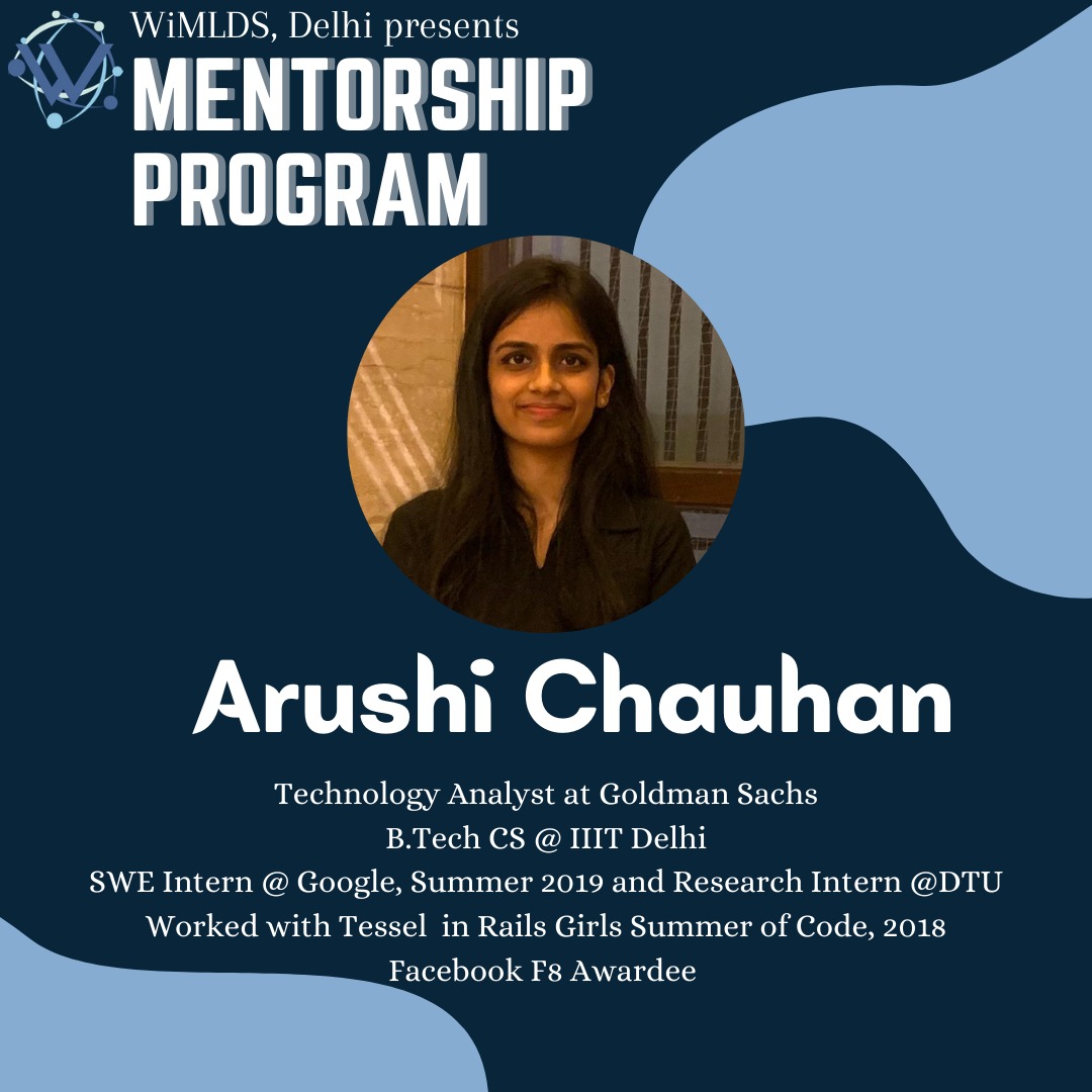 WiMLDS_Delhi's tweet photo. Announcing the mentors!
We are super excited to have @arushi1803 on-board to guide our mentees! https://t.co/Ckrasc1rnB