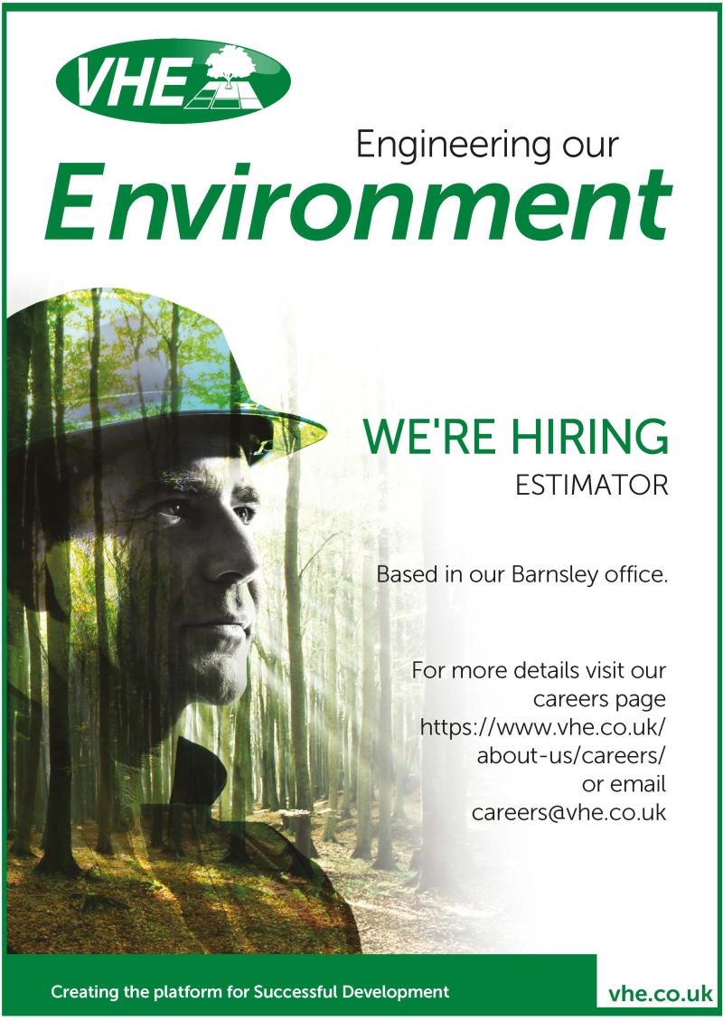 WE'RE HIRING
Estimator - based in Barnsley
Follow the link for more information lnkd.in/gvAcuZt
#estimator #remediation #regeneration #earthworks #infrastructure #environmental #constructionjobs