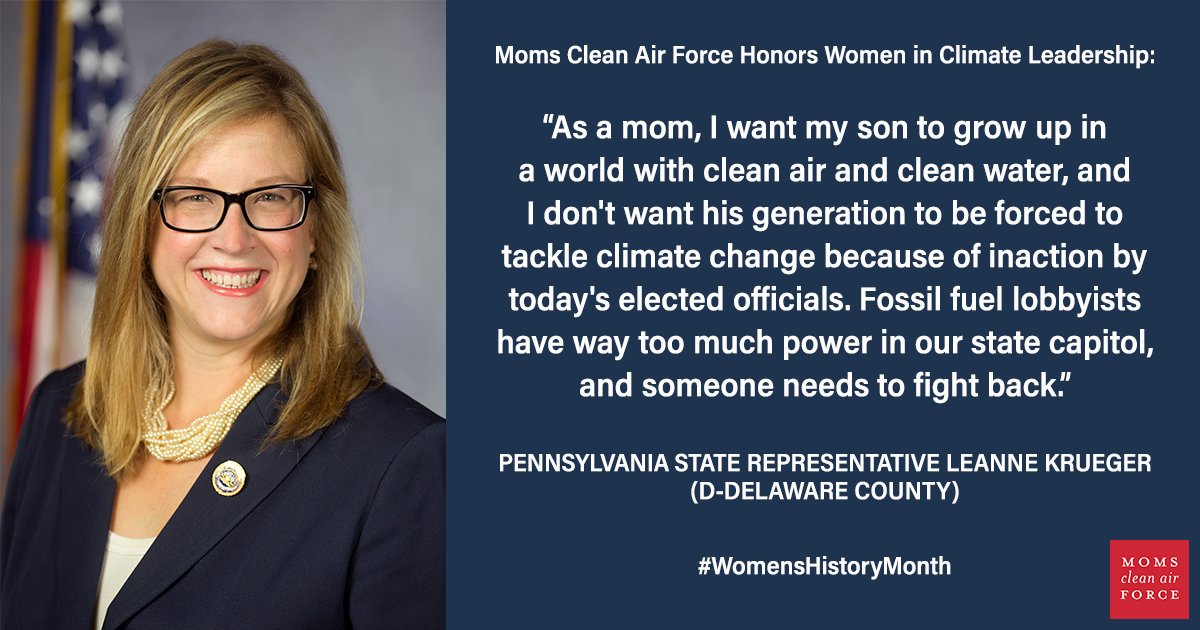 RepSims's tweet photo. Moms have long appreciated Rep Sims’ support of women in the state legislature. For #WomensHistoryMonth, we interviewed female lawmakers in the General Assembly to learn more about their work. First up, @RepLeanne highlights the need to #ActOnClimate to protect our kids' future. https://t.co/K3j48SreOK