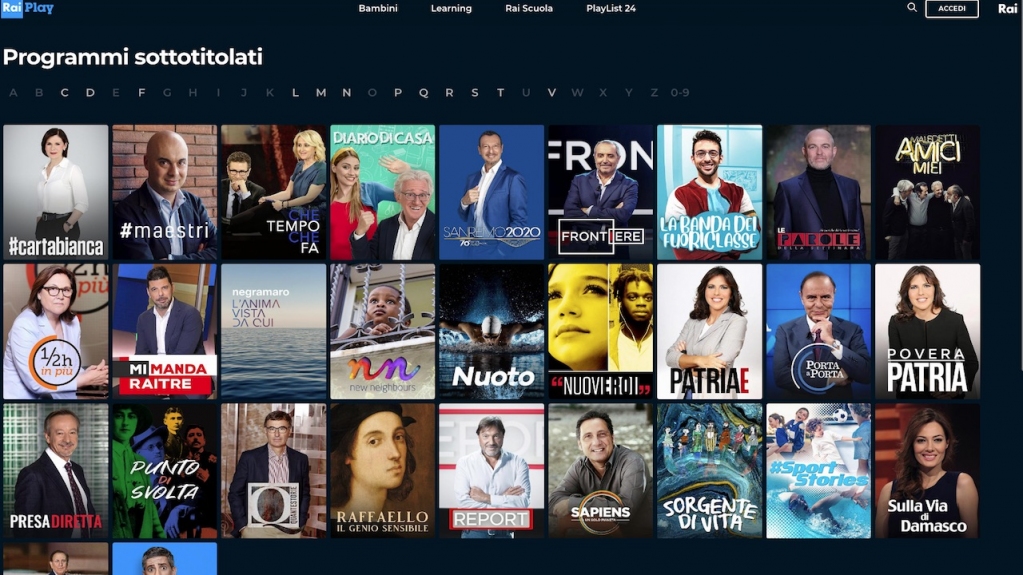 raisostenibile's tweet photo. #Clicca e #Scegli i Programmi con #sottotitoli su #Raiplay.
Qui un’ampia offerta:
#inchieste #intrattenimento #spettacolo
#Rai
#RaiperilSociale
@RaiPlay @RaiNews https://t.co/9JicPrGByU