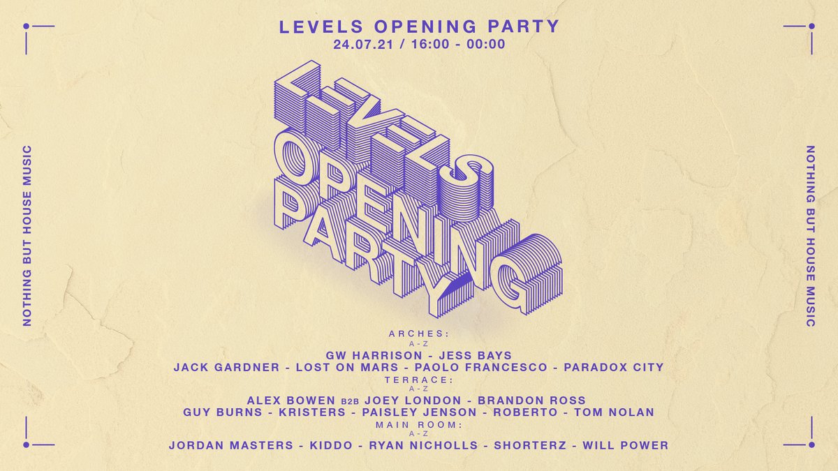 LINE-UP ANNOUNCEMENT 🔥

LEVELS are back at LAB11 with a full venue takeover on Sat 24th July! 

Tickets have been flying out for this one... grab them quick before they're gone 👉 bit.ly/3d1Nv2p