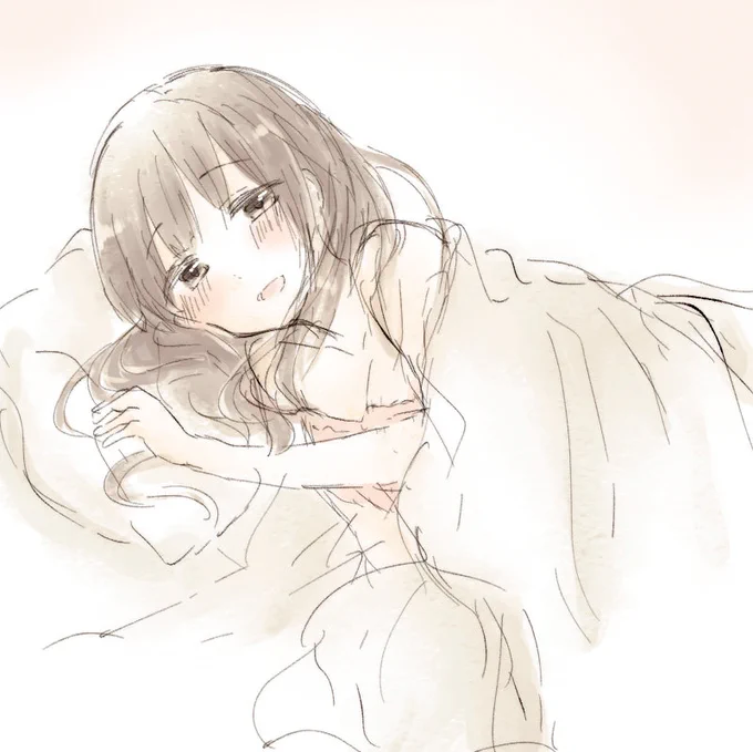 添い寝してくれる響子…… 