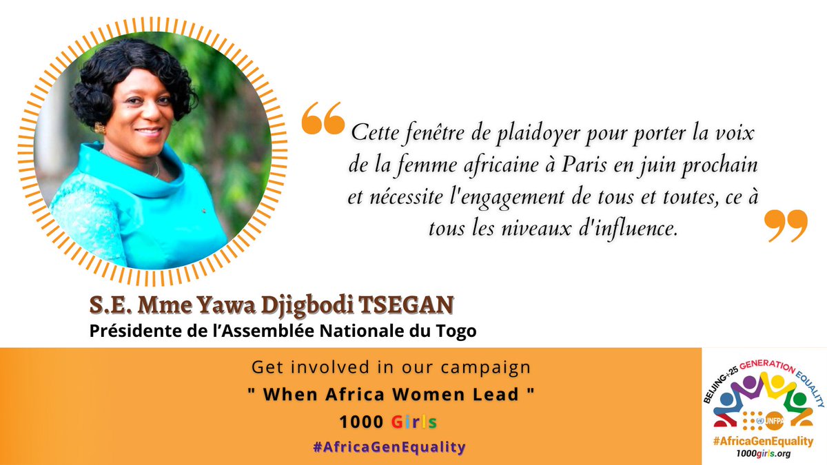 #GenerationEquality #AfricaGenEquality #1000girls #UNFPATogo