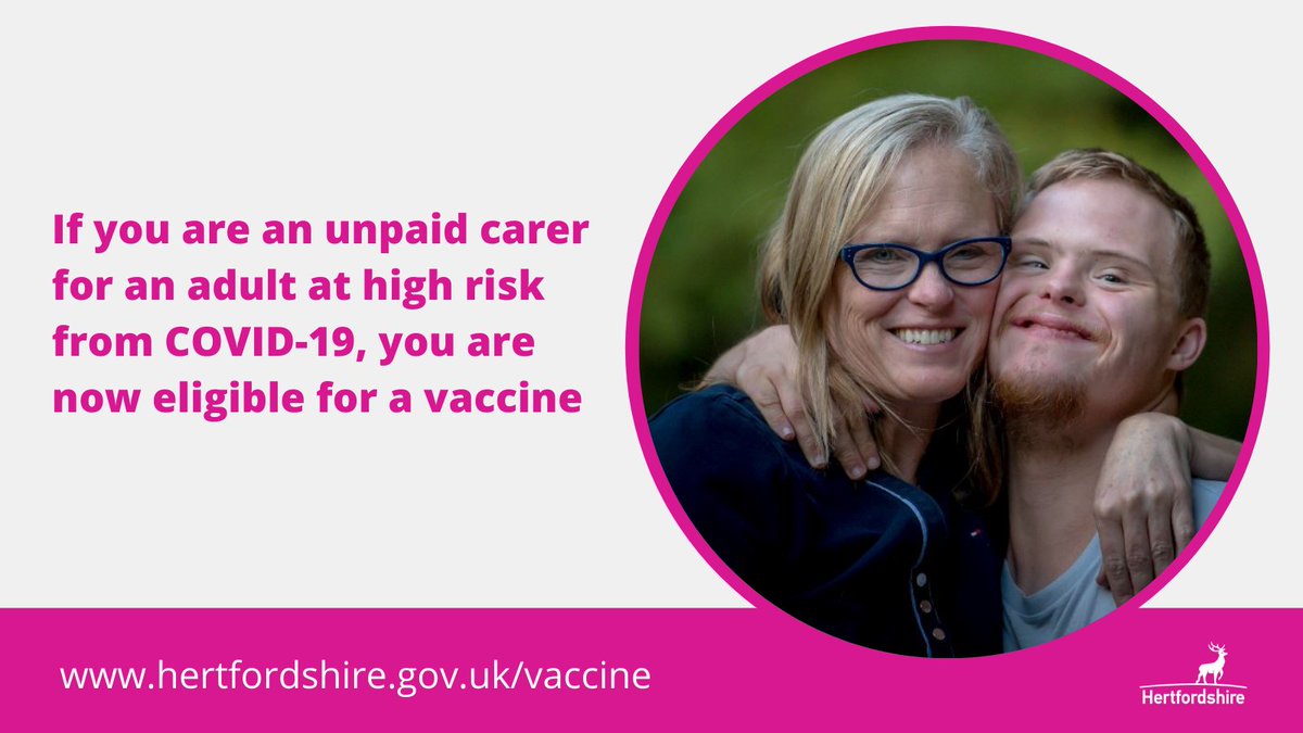 If you're an unpaid carer and are not already known to health or care services, you can check to see if you're eligible to book a #covidvaccine by calling 119 or contacting the NHS national booking service at: nhs.uk/conditions/cor…