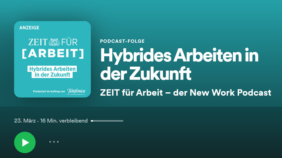 telefonica_de's tweet photo. Im Podcast #ZEITfürArbeit sprach unsere Personalvorständin Nicole Gerhardt u. a. über Mobilität und Weiterbildung in der neuen Arbeitswelt und wie ihr Wunscharbeitsplatz aussieht. Danke @Berlinbly für das Gespräch. Hier reinhören: https://t.co/3i6zYD3Ajg https://t.co/RA6Vtsrr4A