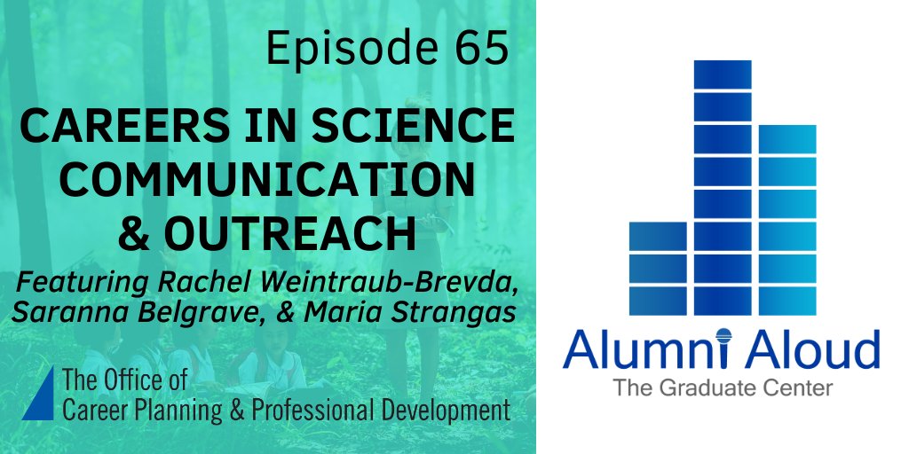 CareerPlanGC's tweet photo. In this episode of #AlumniAloud, 3 alumni speak about their careers in science outreach and communication. @GC_CUNY @GCsciences
https://t.co/hVumwJo2oy https://t.co/Pkyxy7kNvi