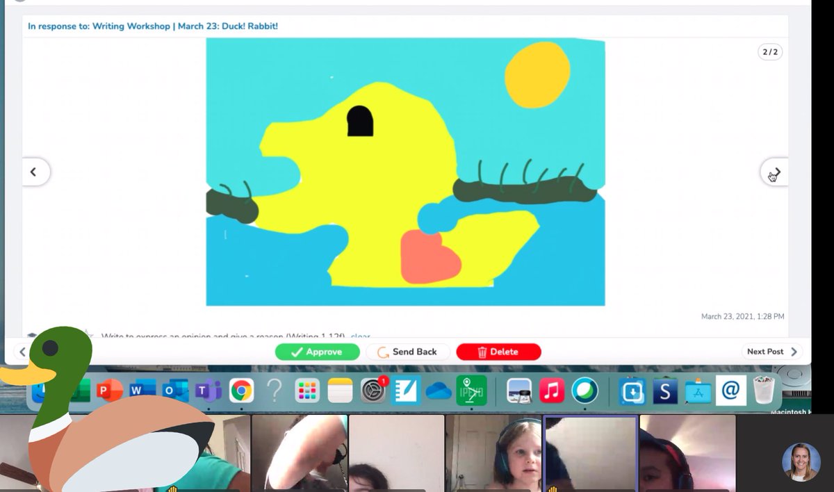 MrsKowalevicz's tweet photo. Duck or Rabbit? 🦆🐇 @RandolphStars First Graders are writing to express their opinions and give supporting reasons. 📝 💭#RandolphStars #RandolphReads @randolph_reads #APSisAwesome #FunInFirst #FirstGradeRocks https://t.co/PmmwUikluz