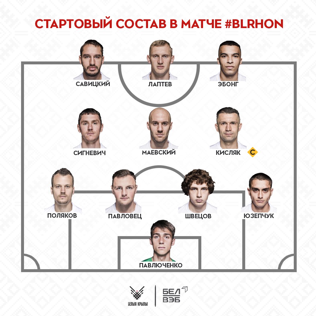 belarusff's tweet photo. Тактическая схема сборной Беларуси в матче против сборной Гондураса.
#БелыяКрылы #СборнаяБеларуси #МыБеларусы #BLRHON https://t.co/E6sNpnm0jh