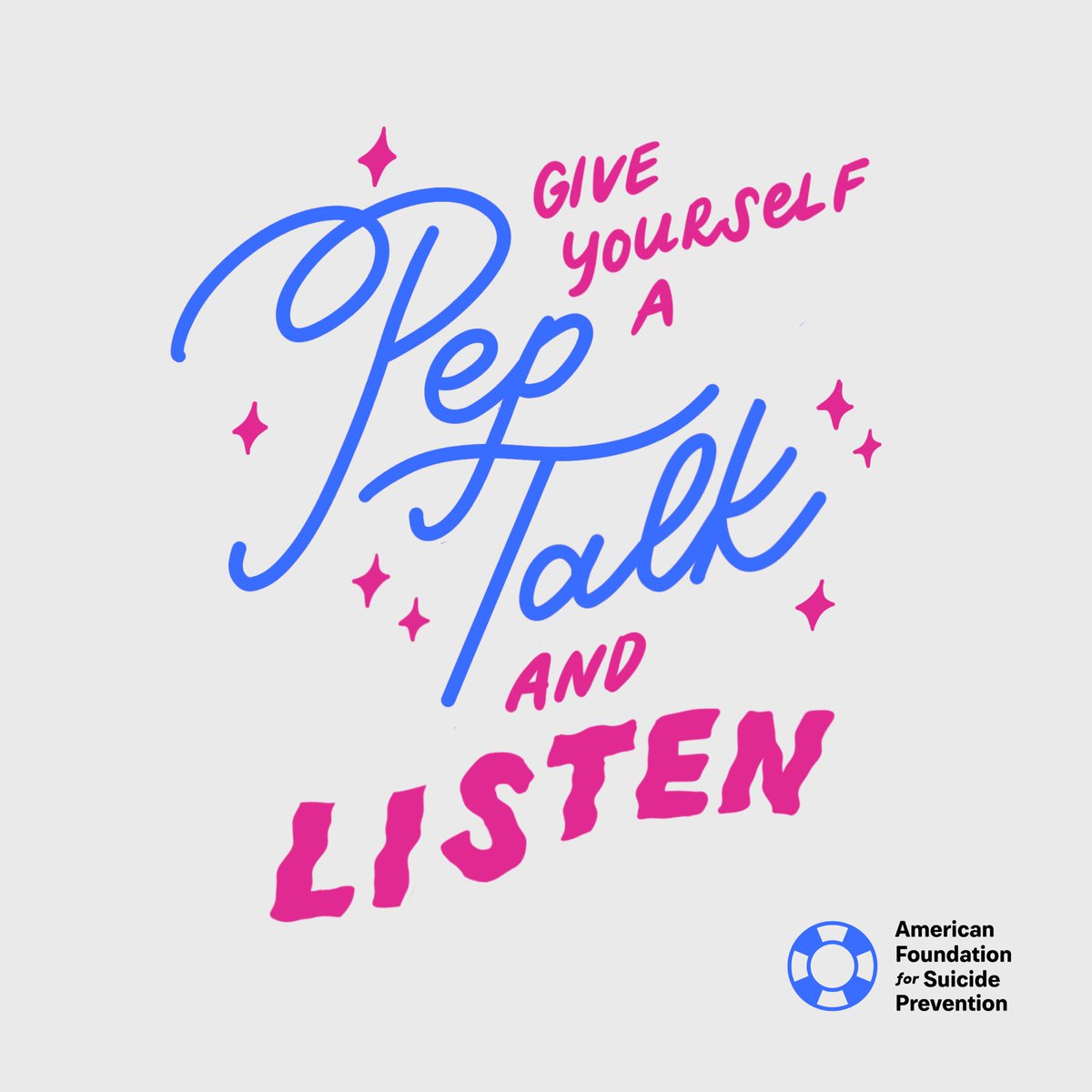 AFSPLouisiana's tweet photo. We get it, it can be challenging to listen to our own advice sometimes! Let's all take this opportunity and stop to give ourselves a pep talk, and actually listen 💖 https://t.co/zNRbu3cEzO