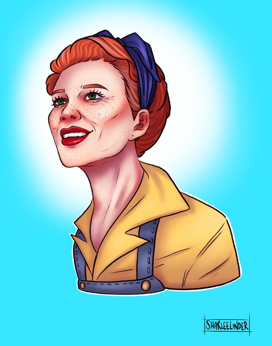 KingJonathanM's tweet photo. Meet Brigid, goddess of fire, the forge, and inspiration. Dresses like Rosie the Riveter, acts like the fun aunt, even though she's survived so much. Won't rest until she's brought Morrigan home. Find out more by reading Morrigan!

Art by Sharlee Linder https://t.co/gMVio7ZlzT