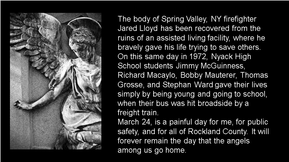 BarryFurey's tweet photo. A sad day. #LODD #Rockland #Buscrash #angels https://t.co/oTJjBMxGSz