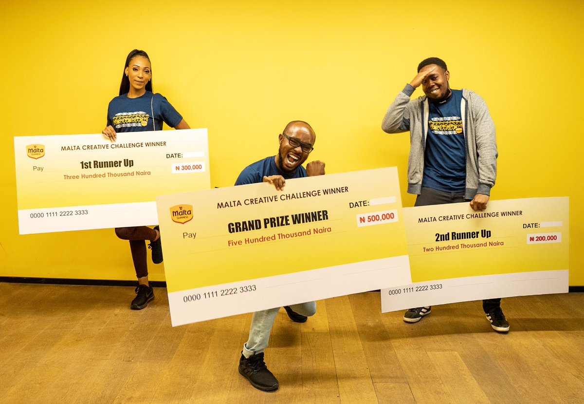 Nappyblaze's tweet photo. Hardwork truly pays off 💪
Meet the winners of the #MaltaCreativeChallenge 🥰
Thank you @MaltaGuinnessNG for pushing out the creativity in them
Congratulations on your deserved winning! https://t.co/cYzUyVXTMp