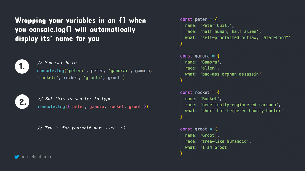 anniebombanie_'s tweet photo. 🚀 #JavaScript Tip https://t.co/DFRUhpuhUf