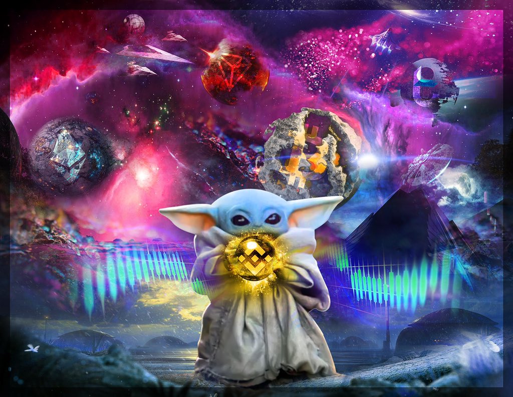 uD4ra's tweet photo. “The Tipping Point of Crypto World”

- Guardian of the BSC Galaxy -✨🌌

Like and retweet to spread love &amp; reserve your chance of winning one of NFTs...

#MyFirstNFT #Binance #BSC #NFT #Blockchain #BinanceSmartChain #BTC #ETH #TRX #Polkadot #Tomochain #BabyYoda #Mandalorian https://t.co/bvTcUN0N7y