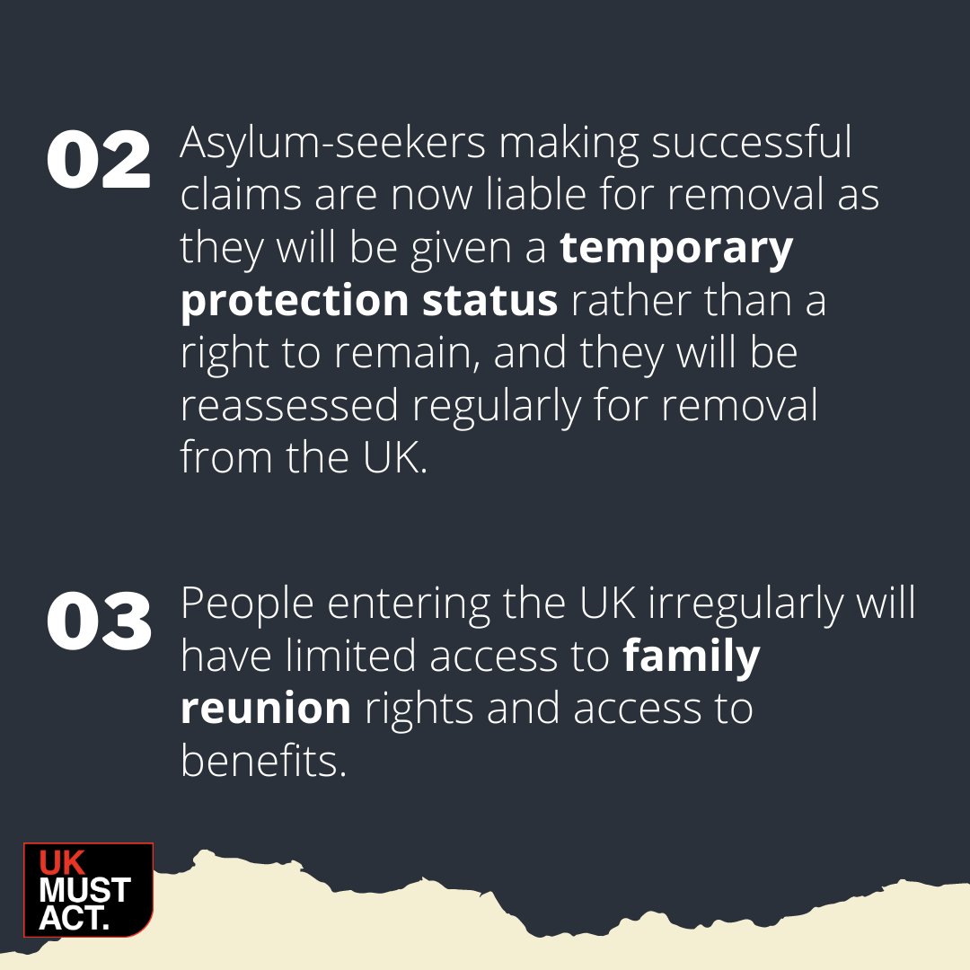 This morning the Home office announced that asylum-seekers travelling by irregular routes will be liable for removal, even if they have been granted asylum.
Seeking asylum is a human right and not a crime. 

🧵(1/2)