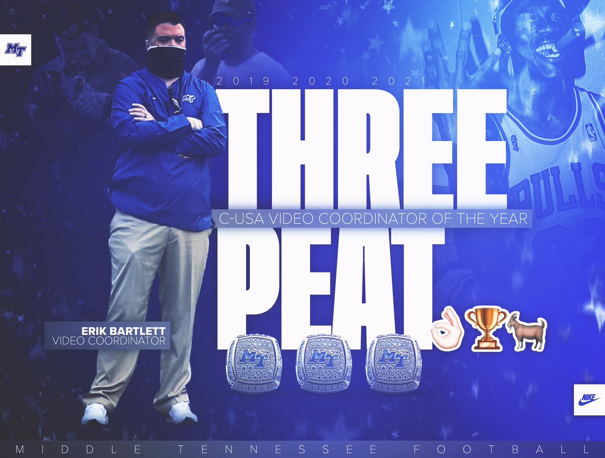 MTFB_Recruiting's tweet photo. Congratulations to @Ebart14 on another video coordinator of the year award! #3Peat https://t.co/AyU6SQUtBz