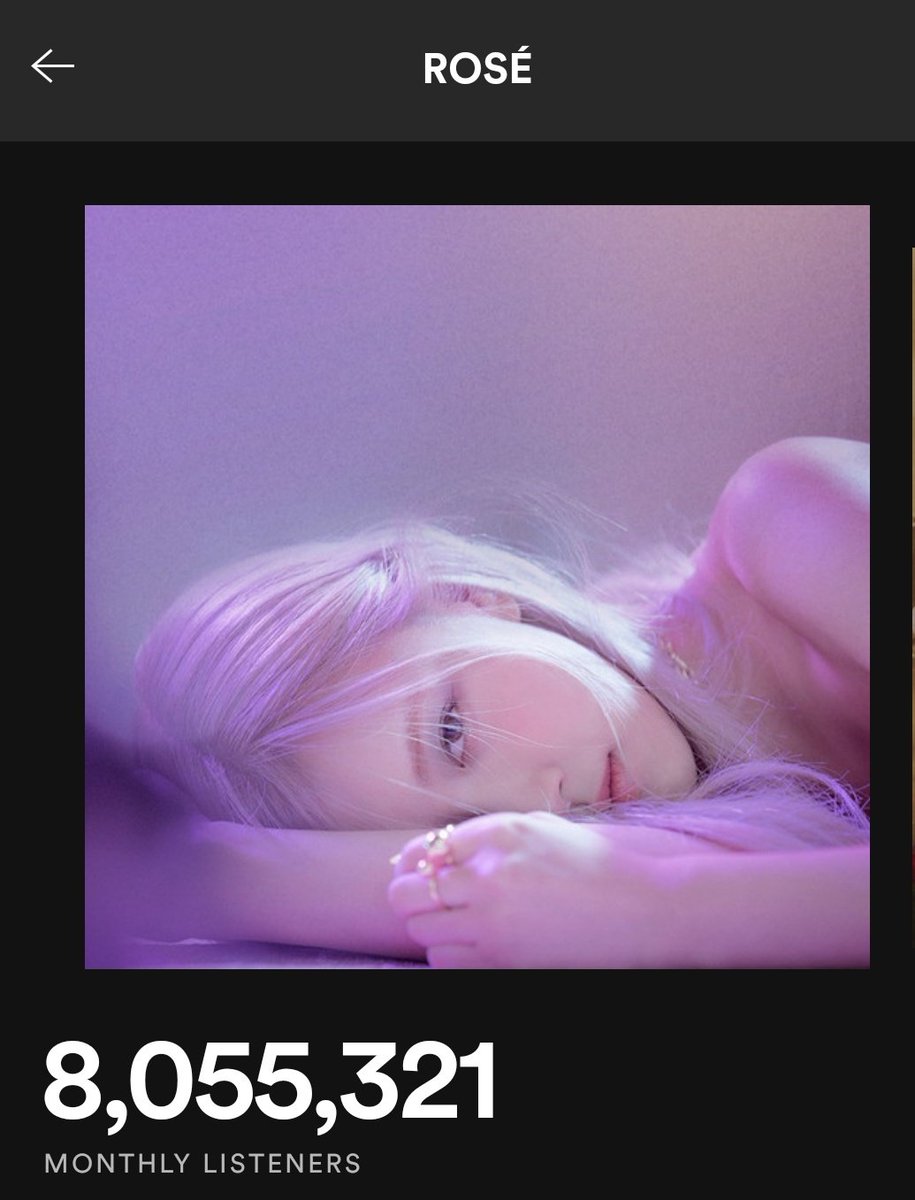 ayykoooo's tweet photo. ROSÉ broke the record for highest peak of monthly listeners by a korean soloist in Spotify history (8 million). ROSÉ DID THAT WITH ONLY 2 SONGS 🤯
Omg soloist rosé is insaneee 🔥
#CongratulationsROSE #ROSÉ #OnTheGround #Rose1stWin
#BLACKPINK #Ontheground100M https://t.co/O7d4HWaHuC