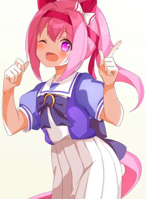 #見た人も無言でピンク髪美少女貼れ 