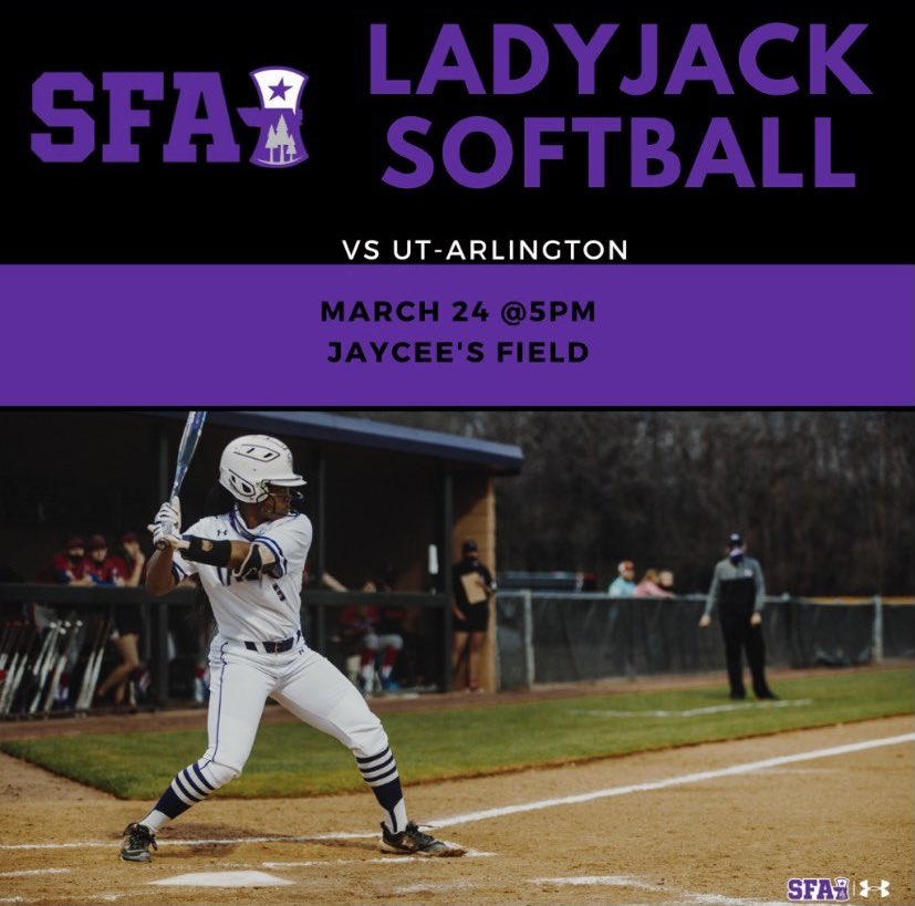 Hey Jacks! Softball season is back in full swing. Stop by to watch the Ladyjacks play UT-Arlington tonight at 5pm at Jaycee’s field. Can’t wait to see everyone there!!

#ThisIsMyAxe
#JacksGetInvolved
#LumberjackStrong
#PHAmily