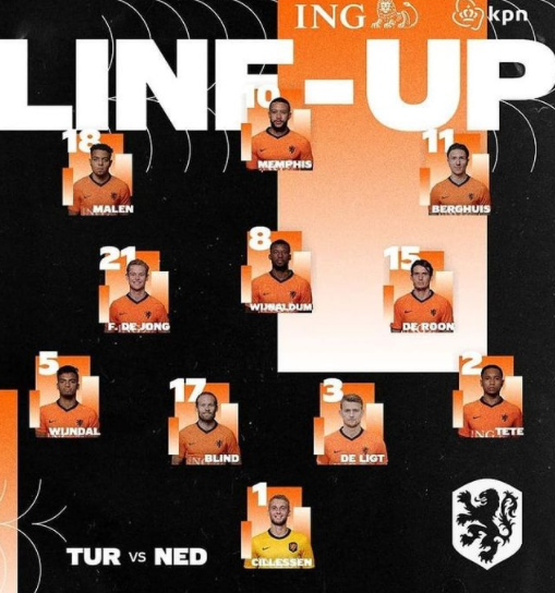 LeCatalan08's tweet photo. Le 11 des Pays Bas 🇳🇱 contre la Turquie 🇹🇷
#Malen #Depay #Frenkie #DeLigt .. Monstrueux ..
Je vous invite également à voir le petit #Wijndal 20 ans .. il est très fort .. Joue à l'AZ .. Monstrueux .. !
Le match sera très intéressant !
Match à 18h sur #Bein1 https://t.co/AdiLq0rJnB